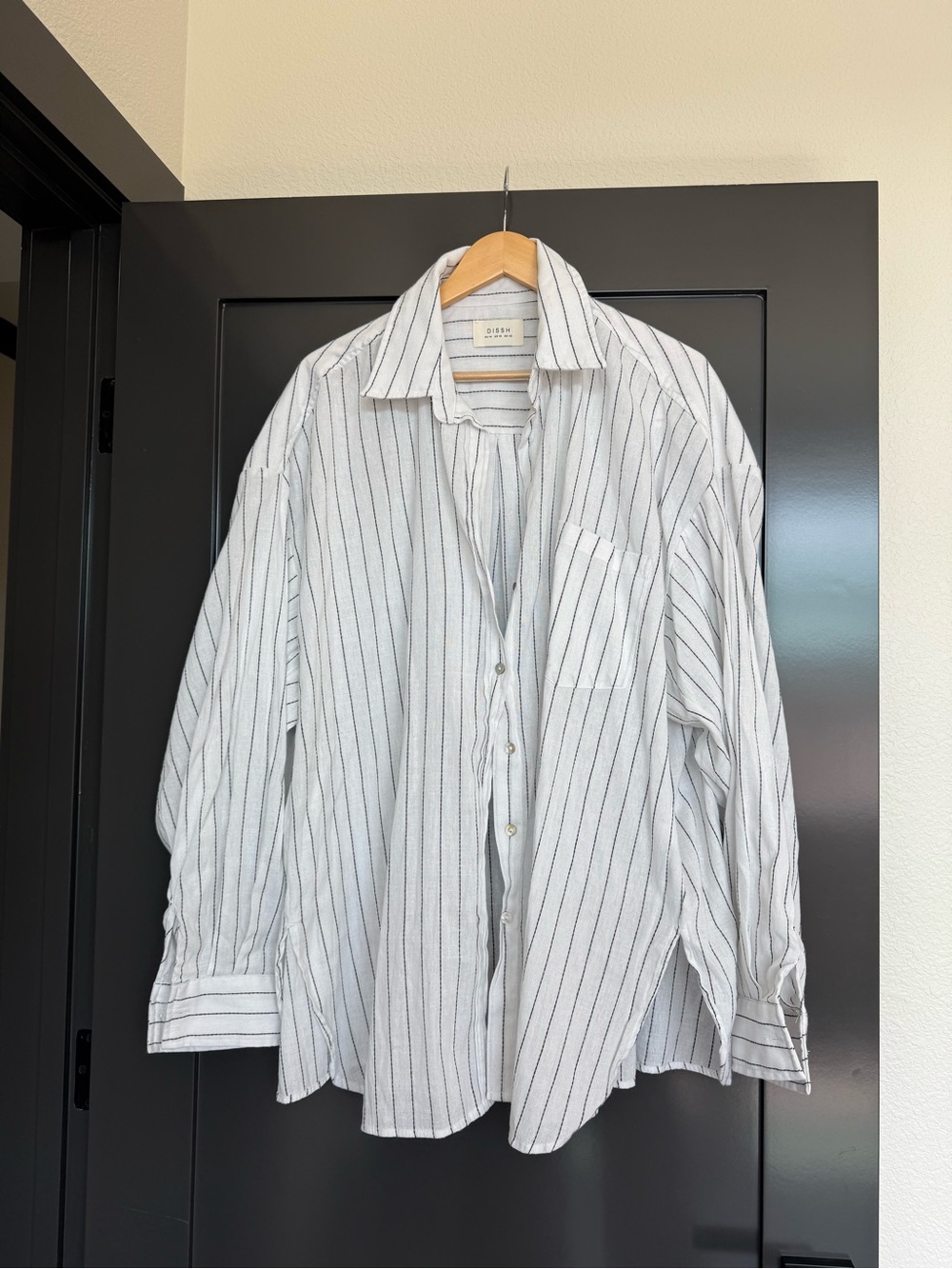 DISSH Linen Striped Button Down